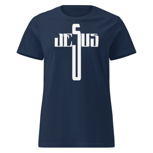 Jesus Cross Style T-Shirt Femme